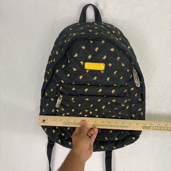 Marc‎ by Marc Jacobs Black with Lemon Print Quilted Backpack main image 10